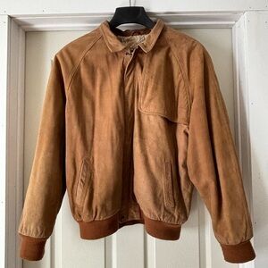 Vintage Marlboro Miles Leather bomber Jacket - Size LG